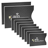 8Pcs RFID Blocking Sleeves Credit Card Holder & 2pcs Passport Holder, Anti Theft-RFID Blocking Card Protector Set for Travel, Slim RFID Sleeves for Credit Cards for Wallets & Purses