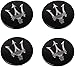 4 Piezas 60 Mm Tapa Del Centro De La Rueda Del Coche Emblema Insignia Pegatina Tapa Central Para Maserati Quattroporte Levante Ghibli, Negro