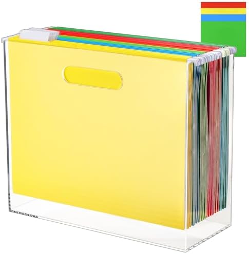 Amazon.com : Acrylic File Folder Organizer and 12pcs Hanging File ...