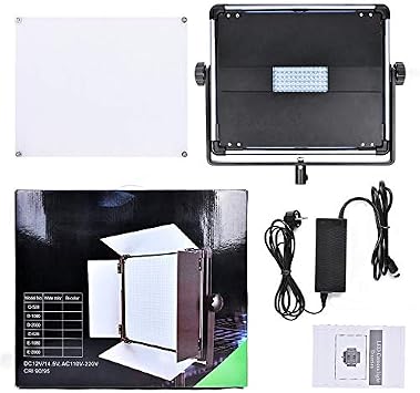 Led Bi-Color Video Lights D-1080 80W, Variable 3200K-5500K and 10%-100% Brightness with Digital Display for Video Studio Shooting, CRI95+ TLCI95 Led Light Panel +Barndoor