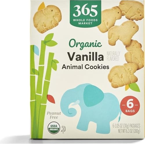 365 by Whole Foods Market, Organic Multi Pack Vanilla Animal Cookie, 6.3 Ounce