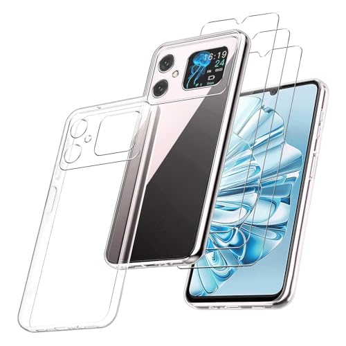 4 in 1 Cover Compatibile con Cubot A20 6.75 e 3 Pezzi Vetro Temperato Pellicola Protettiva Trasparente Morbido Custodia Protettivo Protezione Case silicone tpu