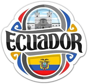 Ecuador - 5" Vinyl Sticker - for Car Laptop I-Pad - Waterproof Decal