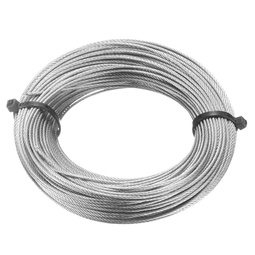 Cable de acero inoxidable de 7x7 hebras y 1/16 pulgadas ideal para barandilla marina