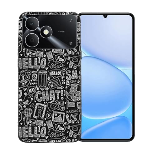 LCEHTOGYE �K�p Realme Note 80 4G�p�P�[�X�A�K�p Realme Note 80 4G (6,74")�ƌ݊����̂��钴���^�u���b�N�\�t�gTPU�V���R���Q���P�[�X�ی�J�o�[ - LLM42