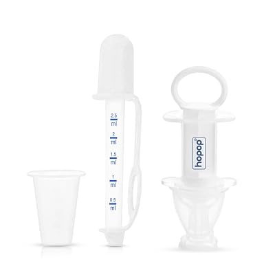 Hopop Medicine Dropper/Dispenser & Baby Medicine Syringe | Multipurpose Silicone Medicine Dropper Syringe/Feeder for Bab