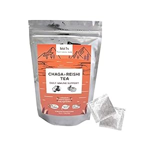 Baikal Tea Chaga Reishi Tea Organic Chaga Tea with Reishi – 30 Unbleached Tea Bags – Immune Support Ganoderma Lingzhi…