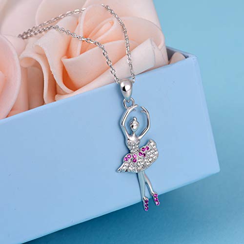 Pendentif ballet argent avec chaîne pour danseuse et fillette - 3