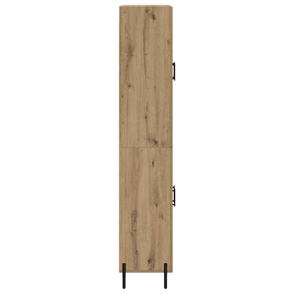 Tablero de madera de roble Artisan, montado en la pared, 69,5 x 34 x 180 cm, con espacio de almacenamiento y diseño minimalista para salón, montaje en pared y ahorra espacio