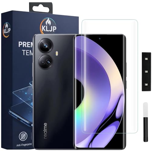 Image of Advanced HD+ UV Tempered Glass Screen Protector For Realme 10 Pro Plus (Pack of 1) Full Adhesive UV Curved Screen Protector Case Friendly HD Clarity with installation kit