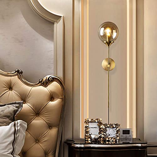 Image of KCO Lighting Replacement Glass Globe Shade,Modern Smoke Gray Lampshade Glass Accessories for Pendant Wall Sconces (Smoke Gray)