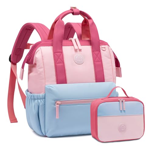 LOVEVOOK Rucksack Kinder Kindergartenrucksack Mädchen 4-8 Jahre Kinderrucksack mit Brustgurt leichte Puffer Toddler Backpack für Vorschule Schule