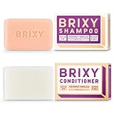 BRIXY Shampoo and Conditioner Bar Set for Balance & Hydration, All Hair Types, pH Balance & Safe for