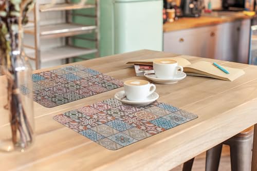 Set de table 6 pièces 45x30 cm KitchenYeah en plastique rigide rétro - 5