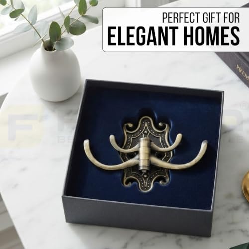 Image of Octopus Zinc Metal Wall Mounted Key Holder with Hooks for Home, Kitchen & Entryway, Durable Heavy Duty Decorative Key Rack Organizer for Keys, Vintage Style - Antique Finish
