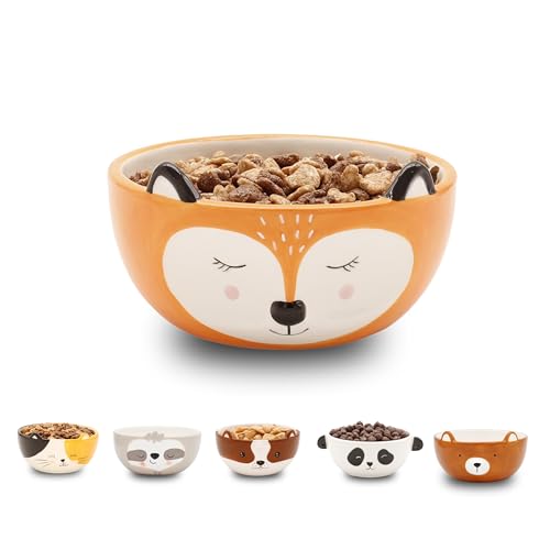 Winkee - Müslischale Fuchs Fina I Süße kleine Schüssel aus Keramik mit Fuchs-Öhrchen I Fuchs Geschenk aus Steingut