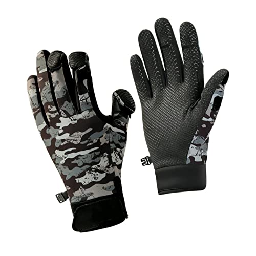 Fishing Gloves Wear-Resistant Touchscreen 3 Cut Fingerless Glove Suitable For 46℉ To 86℉ Men Women Anti-Slip Gloves For Fly Fishing Kayaking Photography Paddling Hiking Jogging Cycling Shooting #TOP16