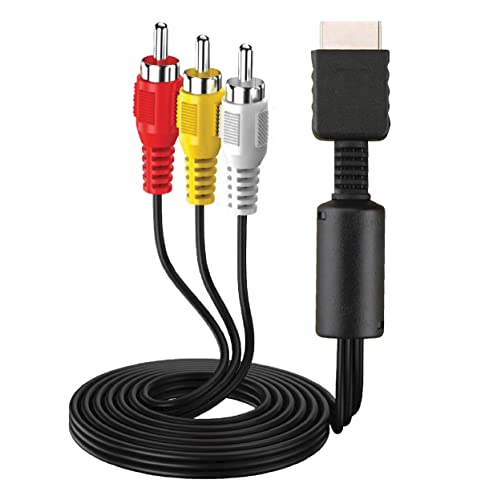 Wirelessfinest GAME-YX-107 Ac Power Supply + Audio Video Rca Av Cable Adapter Cord To External Tv Screen Monitor For Sony Playstation 1 2 3 Ps1 Ps2 Ps3 Psx Original Fat Gaming Systems Console Bundle Set Accessory thumb #4