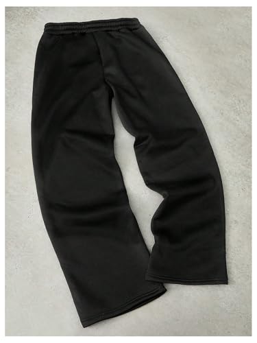 GORGLITTER Men's Baggy Sweatpants Y2k Graphic Drawstring Waist Wide Leg Track Pants with Pockets2