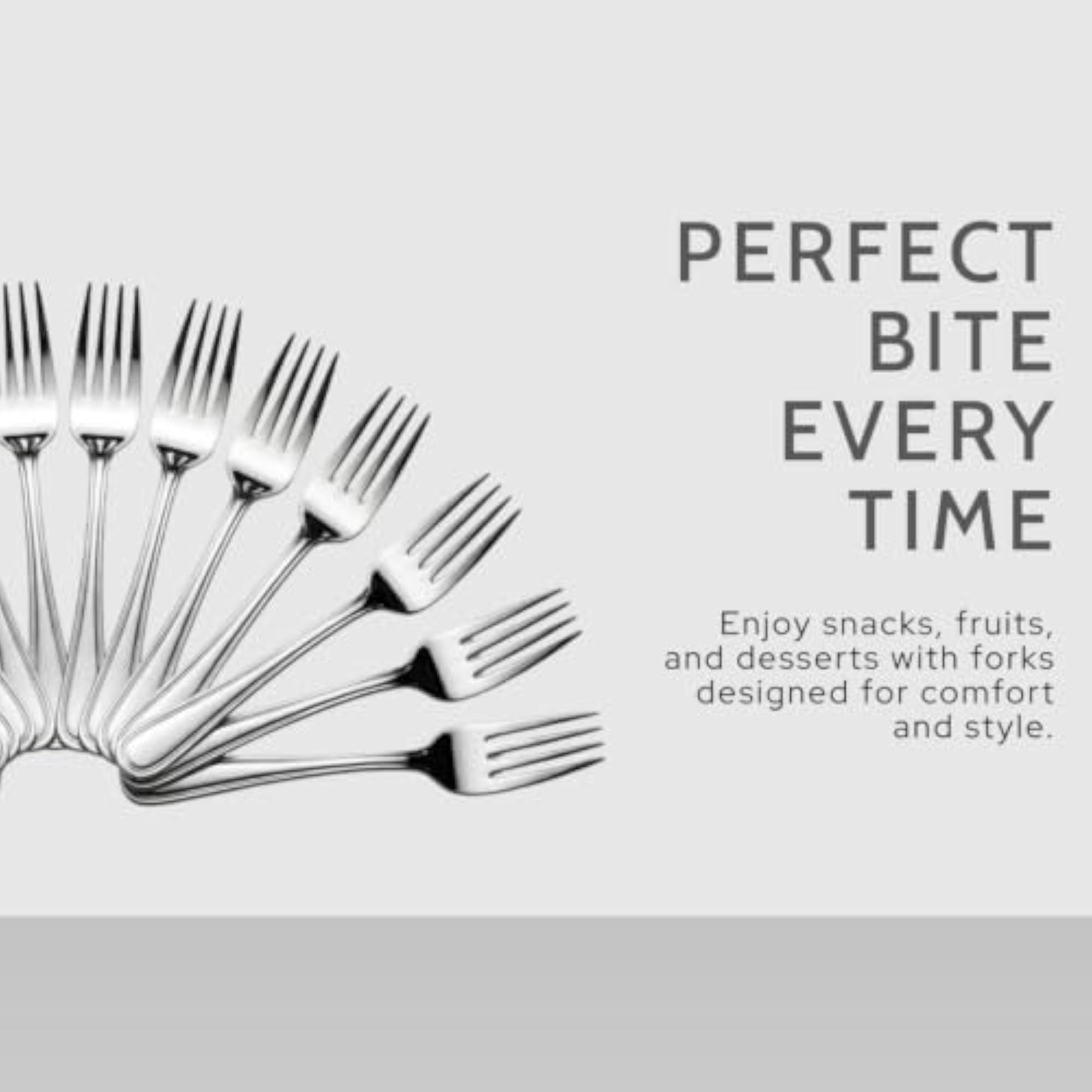 Stainless Steel Dinner Forks Set, 6 Pieces