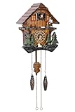 Cuckoopro Cuckoo Clock, Germany Black Forest Style Wooden Pendulum Quartz Wall Clock,...