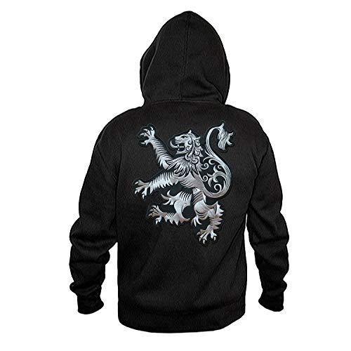Vegasbee Huge Lion Rampant Scotland Coat Of Arms Scottish Crest Scots Heritage Artwork Embroidered Iron-On Patch For Leather Vest Denim Jacket Pillowcase Bag Best Exclusive Embroidery Large Size 13"H #TOP2
