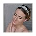 EVER FAITH Women's Austrian Crystal Wedding Flower Cluster Hair Band Clear Silver-Tone