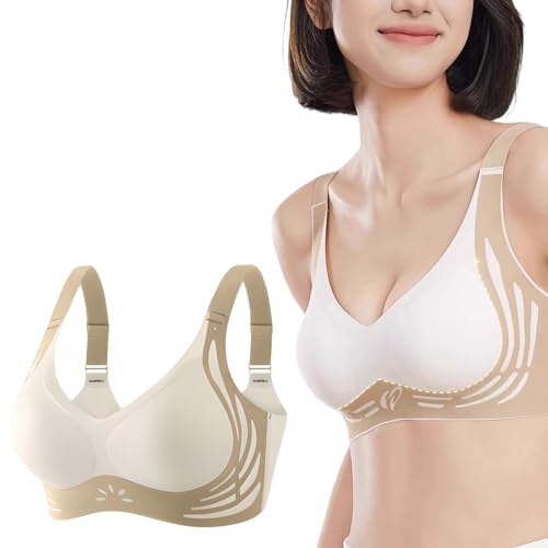 Powerful Push Up Bra, Women Summer Wireless Full Coverage Comfortable Bras Back Smoothing Bralettes with Support