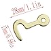 LQ Industrial 10PCS Small Door Latch Hook with Screw Birdcage Gate Latch 28x15mm Metal Fitting Suitable for Box Suitcases Jewellery Case