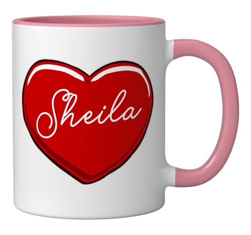 Taza de Cerámica con Corazón y Nombre Sheila miniatura 2