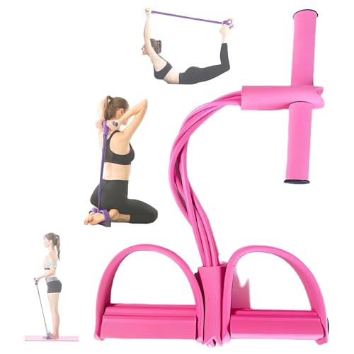 21 Fitness Resistance Bands-4 Tube Pedal Ankle Puller - 2025 New Sit up Leg Stretch Rope Exercise Bands with Handles