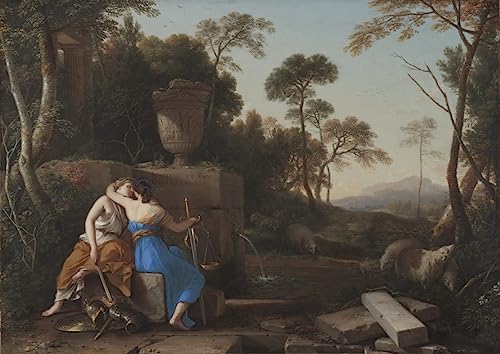 Impression d'affiche Laurent De La Hyre Le Baiser de Paix et de Justice toile 60x90cm