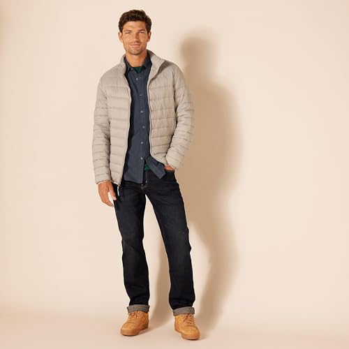 Image of Amazon Essentials Men's Regular Fit Long-Sleeve Flannel Shirt, Soft Brushed Cotton, Lightweight yet Warm