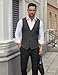 COOFANDY Men's Business Suit Vest Slim Fit Formal Dress Vest Lightweight Casual Waistcoat
