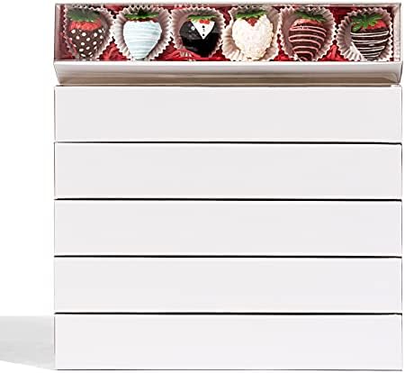 SLShePack 20Pack 12x2¼x2 Inches Clear Chocolate Covered Strawberries Boxes for 6, Macaron boxes for 12, Truffle Boxes Cocoa Bombs Boxes Cookies boxes