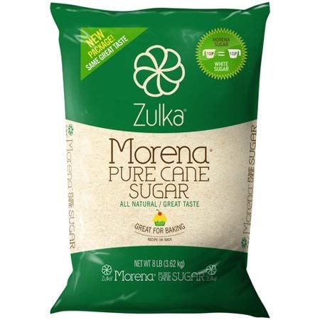 Zulka Pure Cane Sugar, 8 Lb (Pack of 2)