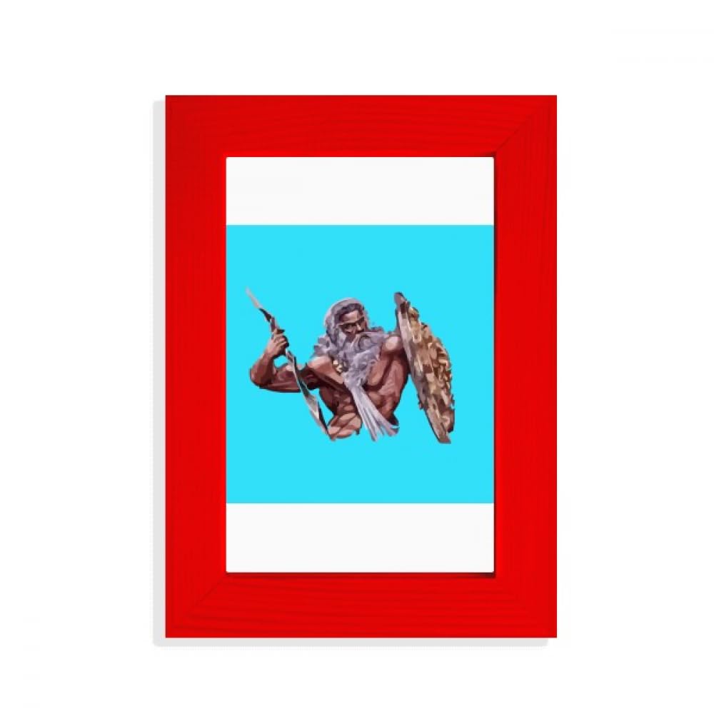 no/no Thor King Gods Sky Thunder Right Picture Display Art Red Photo Frame