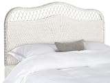 SAFAVIEH Furniture - Sephina Rattan Queen Headboard - White - Rattan - Coastal Woven Design - Ideal for Bedroom (SEA8033B-Q)