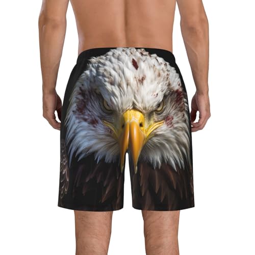 Men's Swim Trunks Bald Eagle American Flag Quick Dry Board Shorts with Pocket Swimsuit Swimwear for Men Beach Shorts2