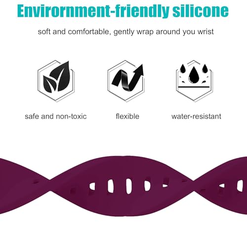 Image of ACM Watch Strap Slide 42MM 44MM 45MM 46MM 49MM Silicone Belt Compatible With Boat Wave Elevate Smartwatch Classic Casual Band Purple