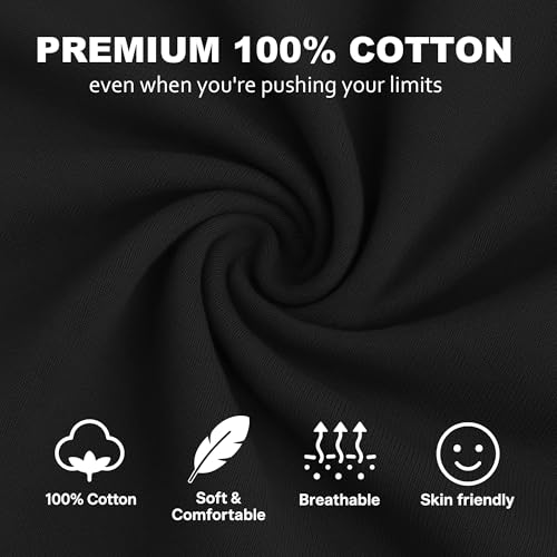 Men’s Shorts 100% Cotton with Pockets – Lightweight, Soft Athletic Shorts for Lounge, Sleep, Workout4