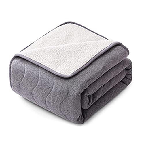 YUYTIN Manta Eléctrica,Manta térmica eléctrica con 4 Niveles de calefacción, Manta térmica Suave súper acogedora con Calentamiento rápido, Manta térmica para Uso en la Oficina en el hogar, grey-180 Cover
