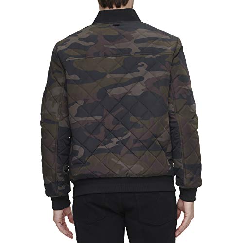 Image of Calvin Klein Men's Quilted Zipper Detail Flight Jacket