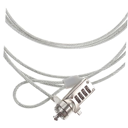 LALAFINA Laptop Supply Notebook Lock Security Cable Easy One-Hand Operation Button Style Lock