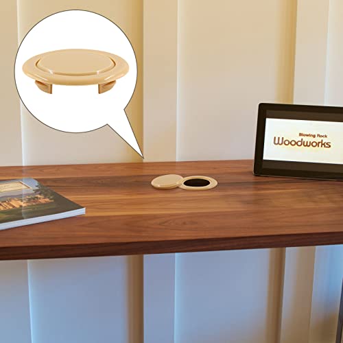 Biaungdo 3 Sets 2 Inch Outdoor Patio Table Umbrella Hole Ring And Cap Set, Standard Size Garden Beach Tablet Thicker Hole Ring Plug And Cap Set(Wood Color) #TOP3