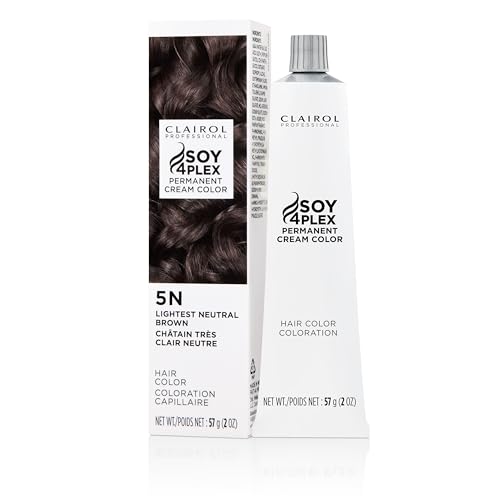 Image of Clairol Professional Permanent Cream Hair Color | 100% Gray Coverage | Blonde, Brown, Black, & Red-Violet Shades | Deep Conditioning & Fade Resistant Results