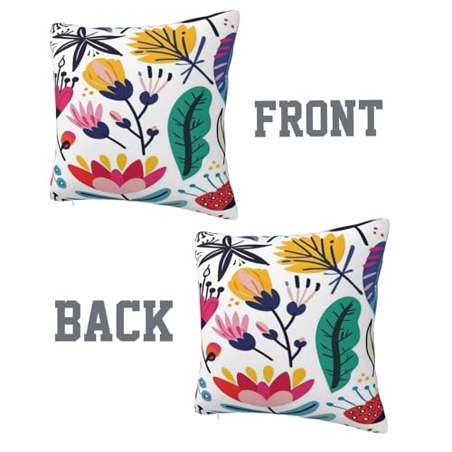 Housse coussin dessin animé 60x60 pour rénover un canapé usé avec style fleurs - 4