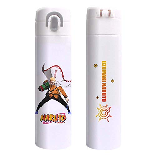 Preisvergleich Produktbild Lunanana Japanischer Anime-Thermobecher, 414 ml, Naruto Einteiliger Edelstahlbecher, Wasserflaschen, Trinkbecher für Sport, Reisen, American Football, Uzumaki Naruto
