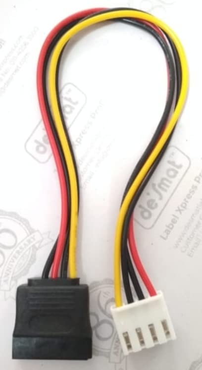 Mak World ® SATA Power Cable for Hikvision DVR 1xSATA Receptacle to 1x LP4 MOLEX Power Receptacle Cable Adapter for Charging Adapter (Red, Yellow, Black) (B085N63GXR) Amazon Price History, Amazon Price Tracker