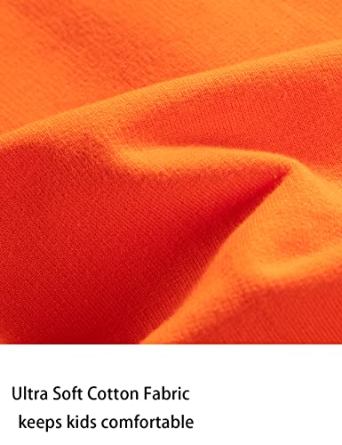 Wiyoshy Boys' Drawstring Cotton Sweatpants Jogger Pants For Kids 3-12 Years (Pure Orange, 10) #TOP5